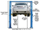 Atlas OHX10000X 10,000 lb Extra Tall 2-Post Lift
